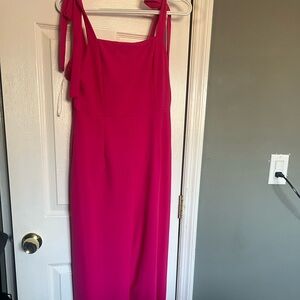 Chic One Shoulder Pink Dress